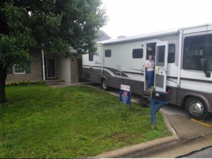 Nichole saying goodbye to the house